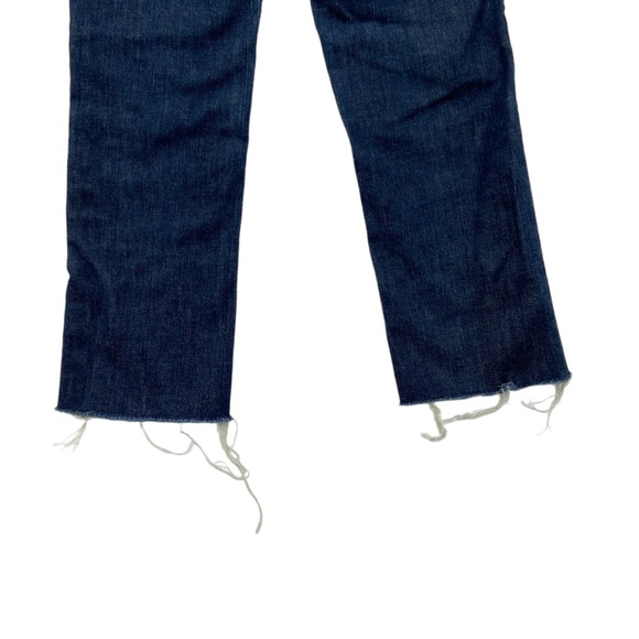 Paige Denim Melrose Low Rise Straight Leg Destroyed Hem Cropped Jeans - Picture 8 of 9